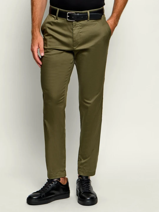 Zdjęcie produktu BOSS BLACK Spodnie chino P-Kaiton1 | Slim Fit oliwkowy