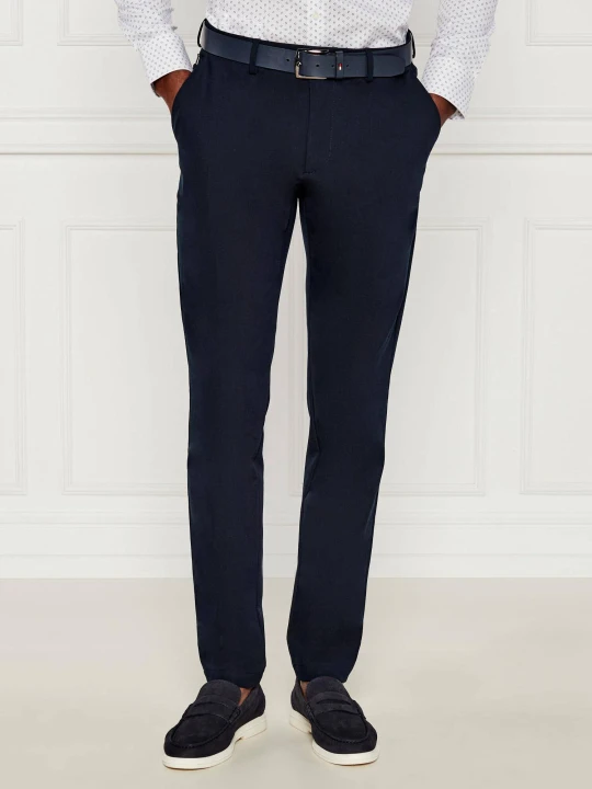Zdjęcie produktu BOSS BLACK Spodnie chino P-Kaiton1-Zip | Slim Fit granatowy