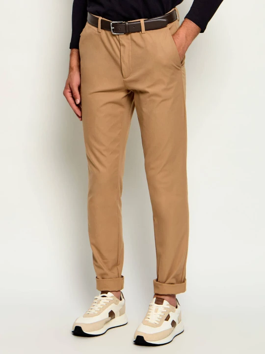Zdjęcie produktu BOSS BLACK Spodnie chino P-Kaiton1-Zip | Slim Fit beżowy