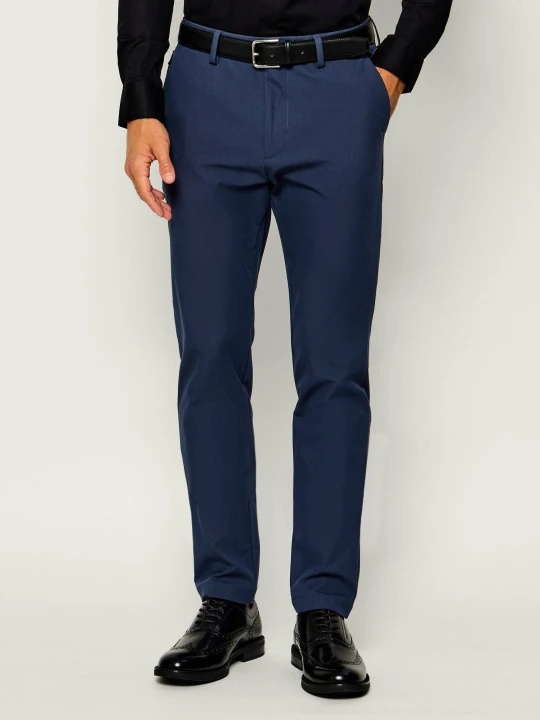 Zdjęcie produktu BOSS BLACK Spodnie chino P-Kaiton1-Zip | Slim Fit granatowy