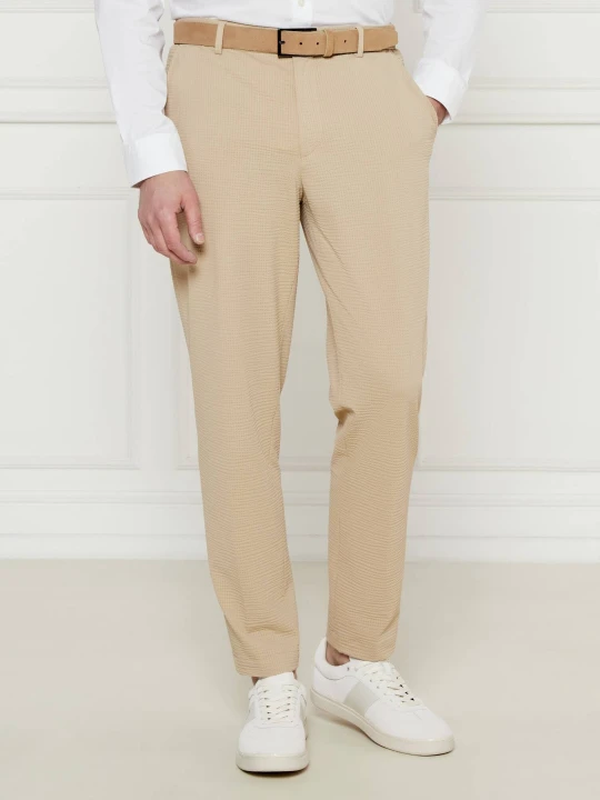 Zdjęcie produktu BOSS BLACK Spodnie chino P-Perin-J-EL-WG-252 | Slim Fit beżowy