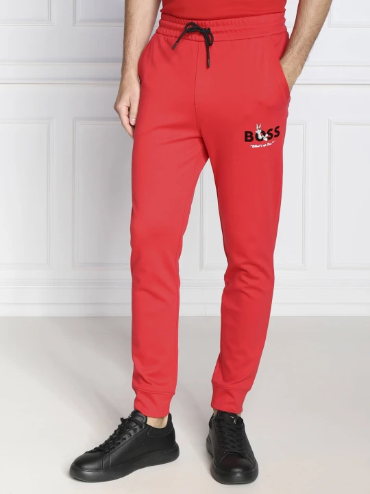 Zdjęcie produktu BOSS BLACK Spodnie dresowe BOSS X LOONEY TUNES Hare | Regular Fit czerwony