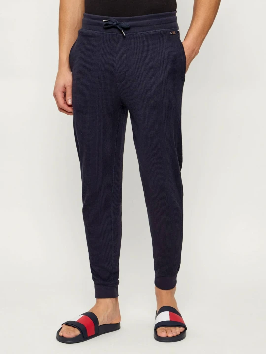 Zdjęcie produktu BOSS BLACK Spodnie dresowe Structure | Regular Fit granatowy