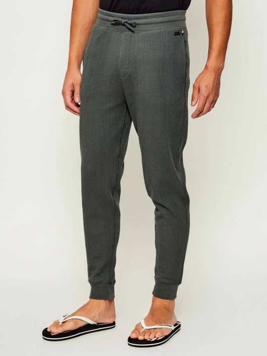 Zdjęcie produktu BOSS BLACK Spodnie dresowe Structure | Regular Fit zielony