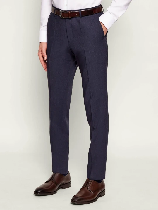 Zdjęcie produktu BOSS BLACK Spodnie H-Genius-253 | Slim Fit | z dodatkiem wełny granatowy