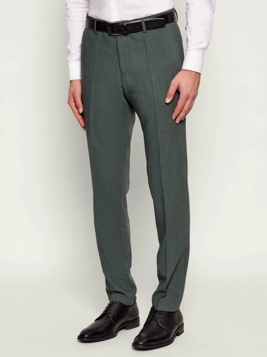 Zdjęcie produktu BOSS BLACK Spodnie H-Genius-253 | Slim Fit | z dodatkiem wełny zielony