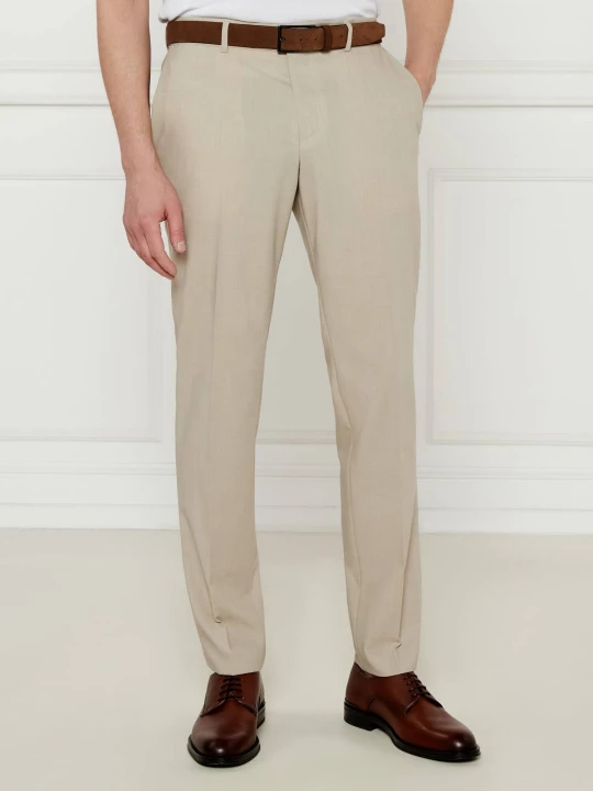 Zdjęcie produktu BOSS BLACK Spodnie H-Genius-DTL-WG-252 | Slim Fit | z dodatkiem wełny beżowy