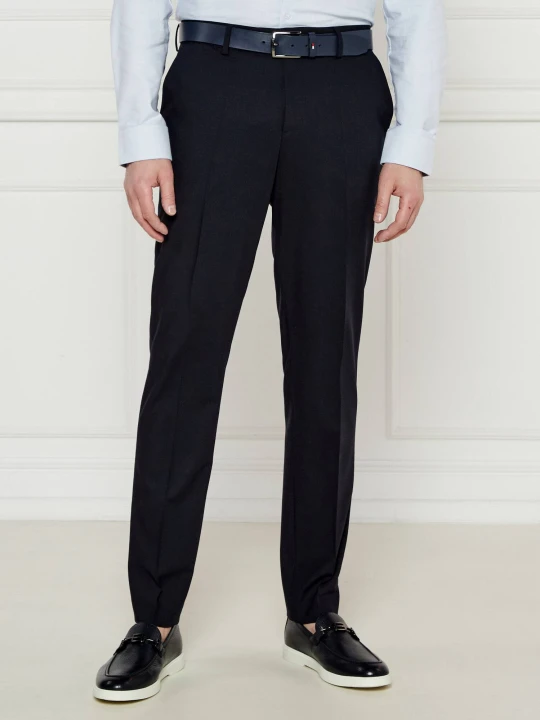 Zdjęcie produktu BOSS BLACK Spodnie H-Genius-DTL-WG-252 | Slim Fit | z dodatkiem wełny granatowy