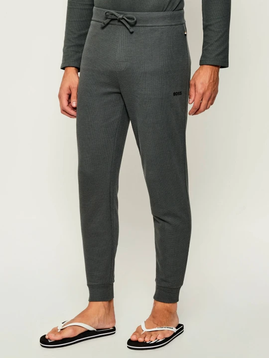 Zdjęcie produktu BOSS BLACK Spodnie od piżamy Waffle | Regular Fit khaki