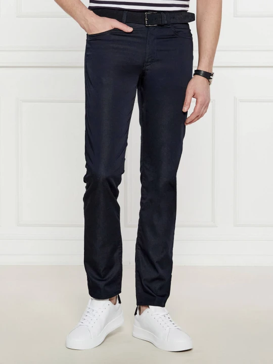 Zdjęcie produktu BOSS BLACK Spodnie P-Delaware5 | Slim Fit granatowy
