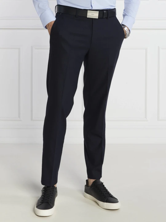 Zdjęcie produktu BOSS BLACK Spodnie P Genius CW | Slim Fit | z dodatkiem wełny granatowy