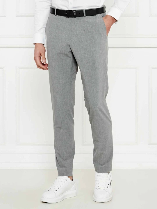 Zdjęcie produktu BOSS BLACK Spodnie P-Genius-CW-WG-251 | Slim Fit | z dodatkiem wełny szary