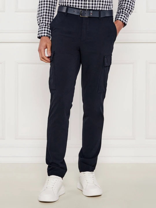 Zdjęcie produktu BOSS BLACK Spodnie P-Kaiton1-Cargo | Slim Fit granatowy
