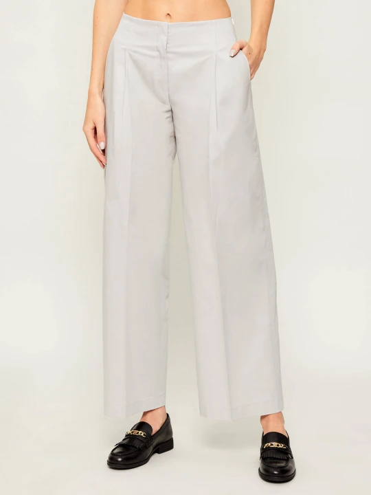 Zdjęcie produktu BOSS BLACK Spodnie Tulotta | Relaxed fit | high waist szary
