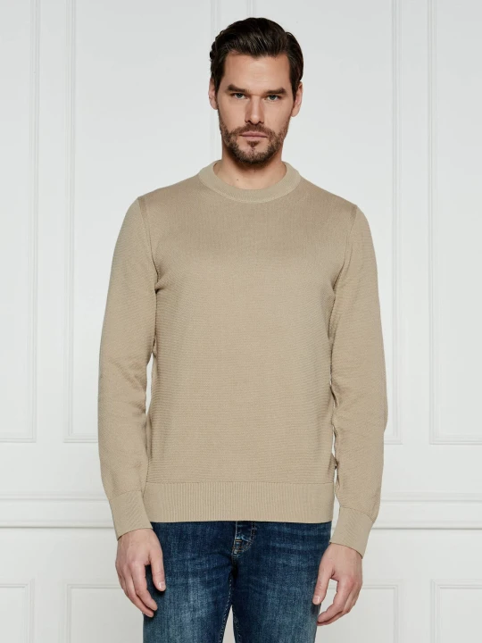 Zdjęcie produktu BOSS BLACK Sweter Ecaio-P | Regular Fit beżowy