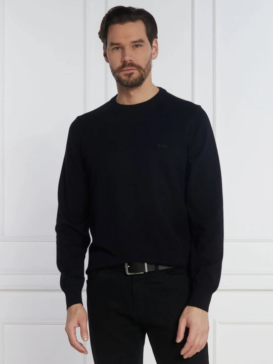 Zdjęcie produktu BOSS BLACK Sweter Pacas-L | Regular Fit granatowy