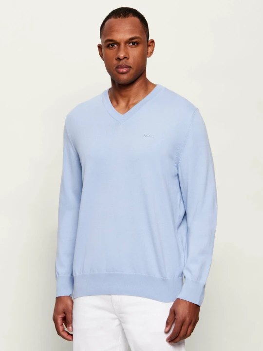 Zdjęcie produktu BOSS BLACK Sweter Upacello- | Regular Fit błękitny
