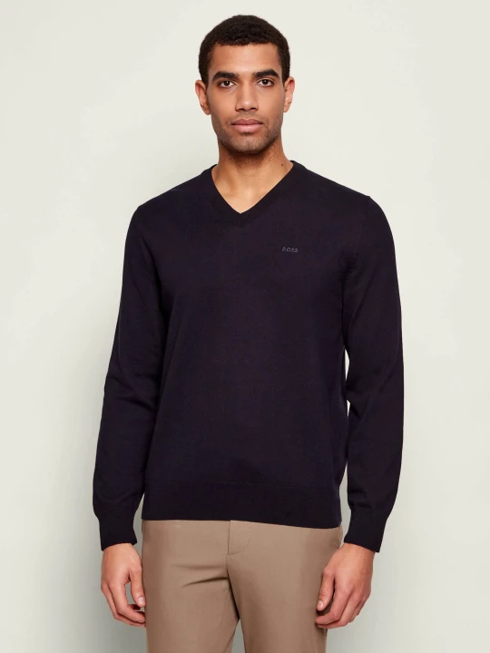 Zdjęcie produktu BOSS BLACK Sweter Upacello- | Regular Fit granatowy