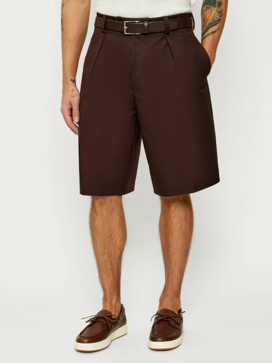 Zdjęcie produktu BOSS BLACK Szorty chino 262_DB | Boss x David Beckham | Relaxed fit brązowy