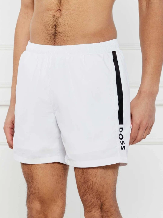 Zdjęcie produktu BOSS BLACK Szorty kąpielowe Dolphin | Regular Fit biały