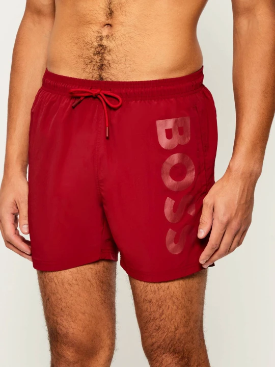 Zdjęcie produktu BOSS BLACK Szorty kąpielowe OCTOPUS | Regular Fit czerwony