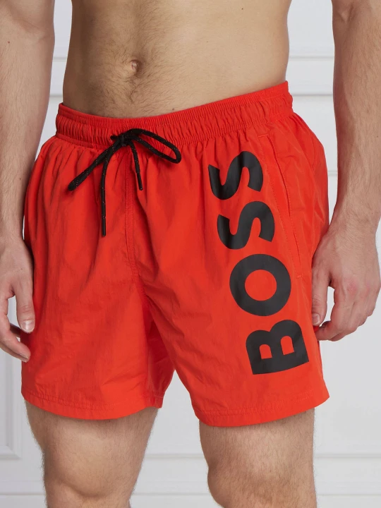 Zdjęcie produktu BOSS BLACK Szorty kąpielowe Octopus | Regular Fit pomarańczowy