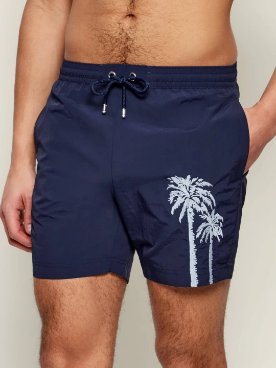 Zdjęcie produktu BOSS BLACK Szorty kąpielowe Palm_Embroidery granatowy