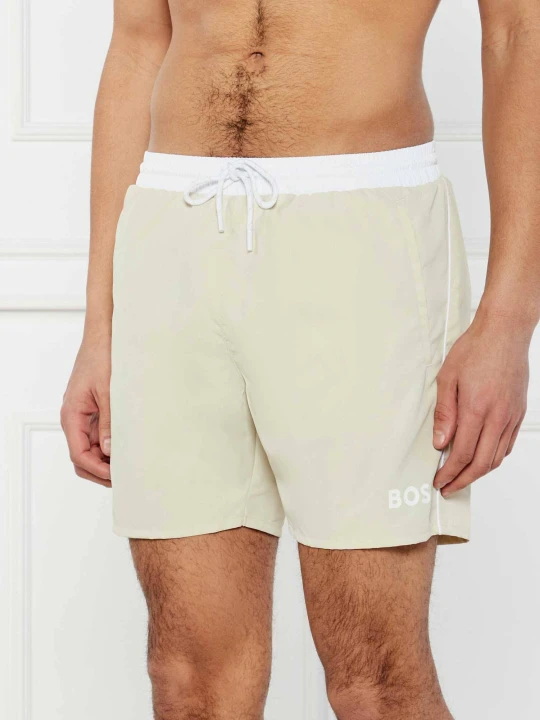 Zdjęcie produktu BOSS BLACK Szorty kąpielowe Starfish | Regular Fit kremowy