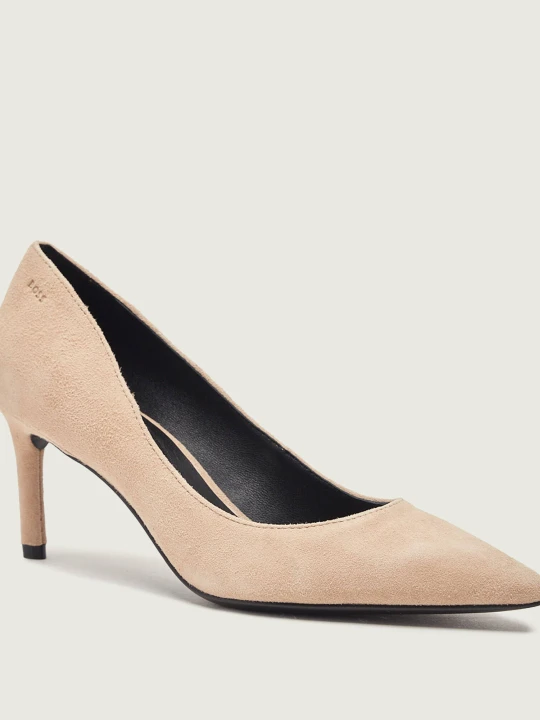 Zdjęcie produktu BOSS BLACK Szpilki Gracey_Pump70_SD | zamsz beżowy