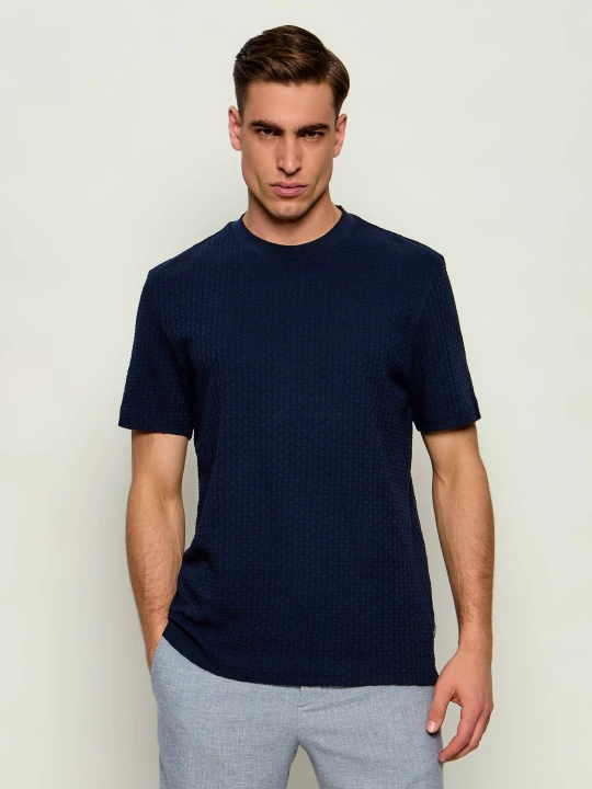 Zdjęcie produktu BOSS BLACK T-shirt C-Tames 52 | Regular Fit | mercerised granatowy