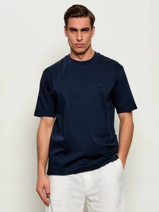 Zdjęcie produktu BOSS BLACK T-shirt C-Tames 98 | Regular Fit | mercerised granatowy