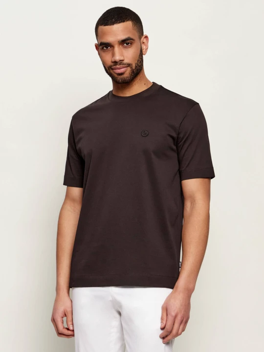 Zdjęcie produktu BOSS BLACK T-shirt C-Tames | Regular Fit | mercerised brązowy