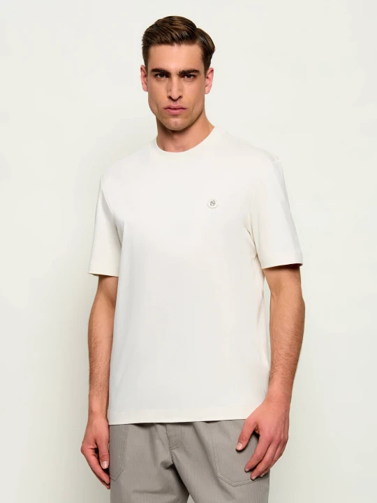 Zdjęcie produktu BOSS BLACK T-shirt C-Taut 01 | Regular Fit | mercerised beżowy