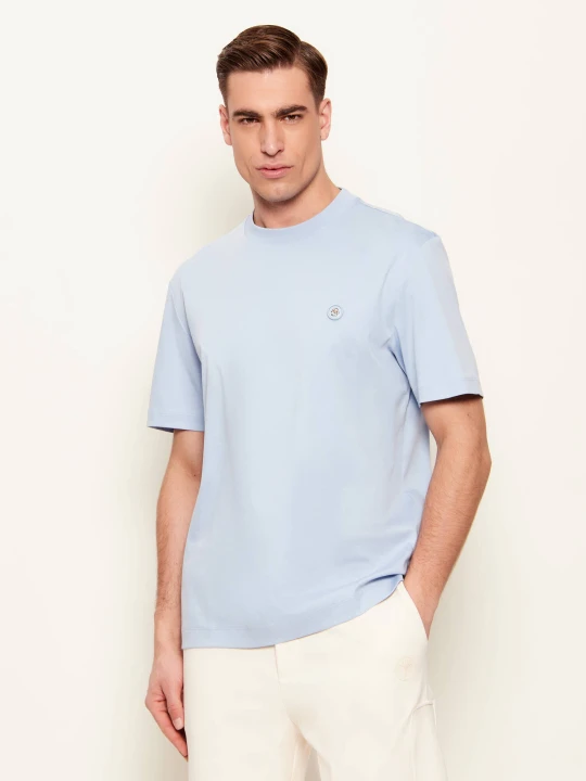 Zdjęcie produktu BOSS BLACK T-shirt C-Taut 01 | Regular Fit | mercerised błękitny