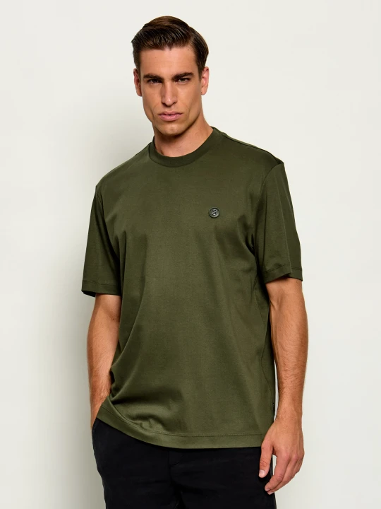 Zdjęcie produktu BOSS BLACK T-shirt C-Taut 01 | Regular Fit | mercerised zielony
