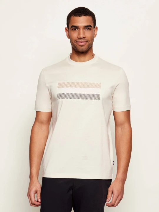 Zdjęcie produktu BOSS BLACK T-shirt C-Taut 10 | Regular Fit | mercerised beżowy