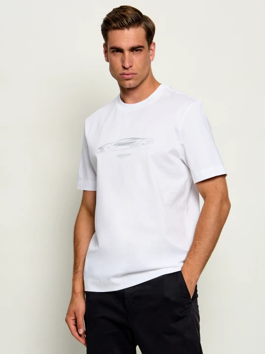 Zdjęcie produktu BOSS BLACK T-shirt C-Taut 181_AM | Boss x Aston Martin | Regular Fit biały