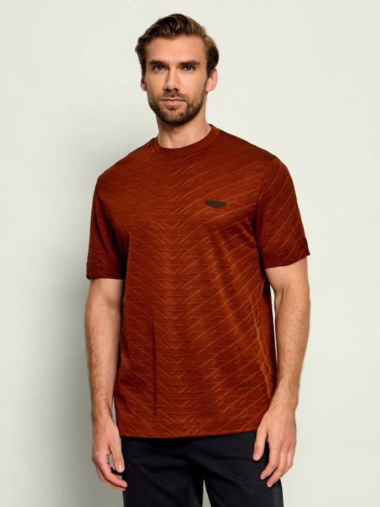 Zdjęcie produktu BOSS BLACK T-shirt C-Thompson 180 | Boss x Aston Martin | Regular Fit koniakowy