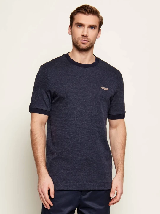 Zdjęcie produktu BOSS BLACK T-shirt C-Thompson 242_AM | BOSS x ASTON MARTIN | Regular Fit | z dodatkiem wełny granatowy