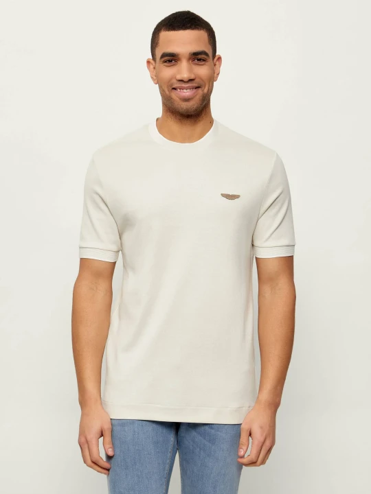 Zdjęcie produktu BOSS BLACK T-shirt C-Thompson 242_AM | BOSS x ASTON MARTIN | Regular Fit | z dodatkiem wełny beżowy