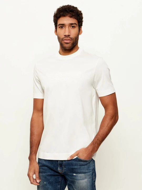 Zdjęcie produktu BOSS BLACK T-shirt C-Thompson 243_AM | BOSS x Aston Martin | Regular Fit ecru