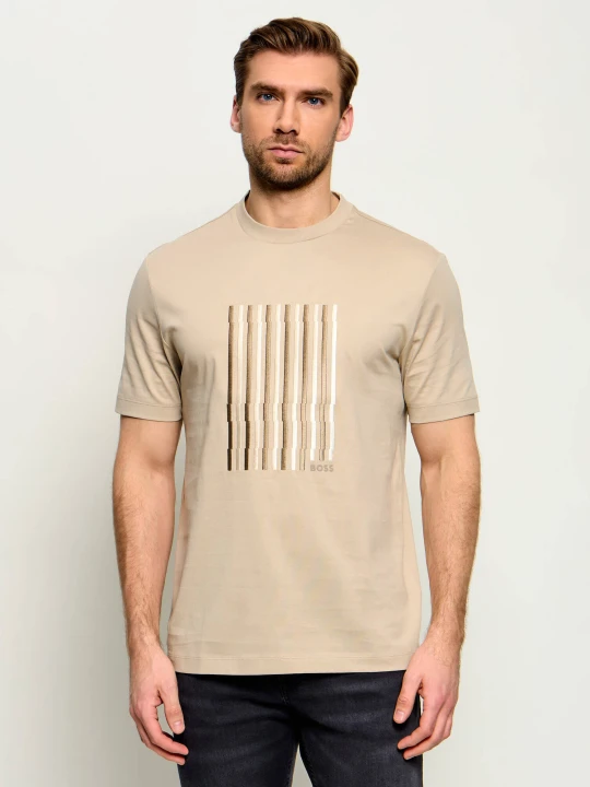 Zdjęcie produktu BOSS BLACK T-shirt C-Thompson 41 | Regular Fit | mercerised beżowy