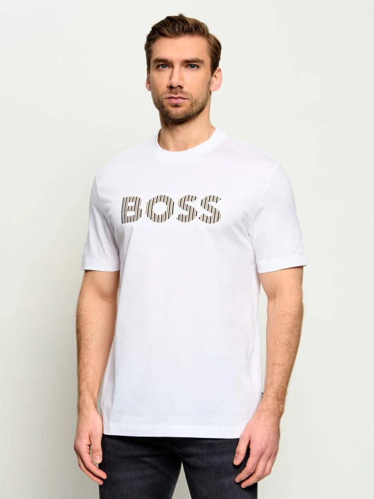Zdjęcie produktu BOSS BLACK T-shirt C-Thompson 41 | Regular Fit | mercerised biały