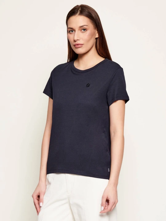 Zdjęcie produktu BOSS BLACK T-shirt Eventsa9 | Regular Fit | z dodatkiem jedwabiu granatowy