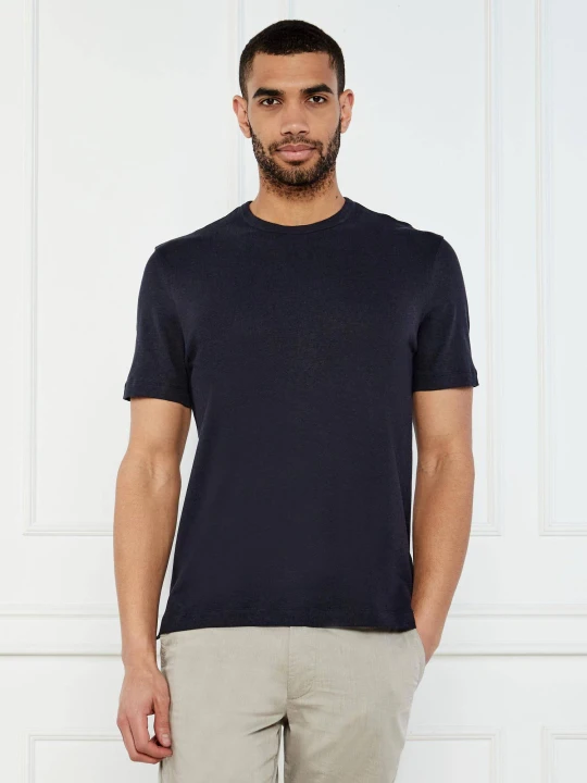 Zdjęcie produktu BOSS BLACK T-shirt H-Taut 28 | Regular Fit | z dodatkiem lnu granatowy