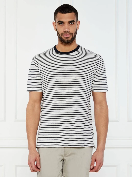 Zdjęcie produktu BOSS BLACK T-shirt H-Taut 28 | Regular Fit | z dodatkiem lnu biały