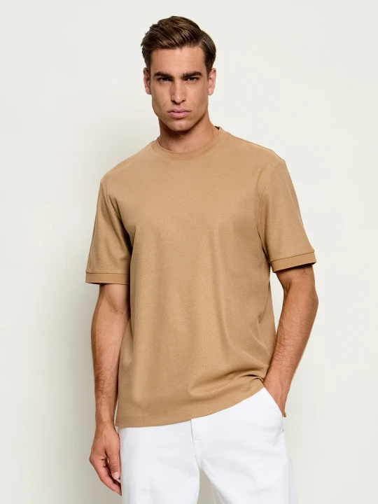 Zdjęcie produktu BOSS BLACK T-shirt H-Taut 88 | Regular Fit | mercerised camel