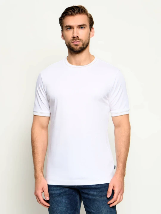 Zdjęcie produktu BOSS BLACK T-shirt H-Tessler 195 | Slim Fit | mercerised biały