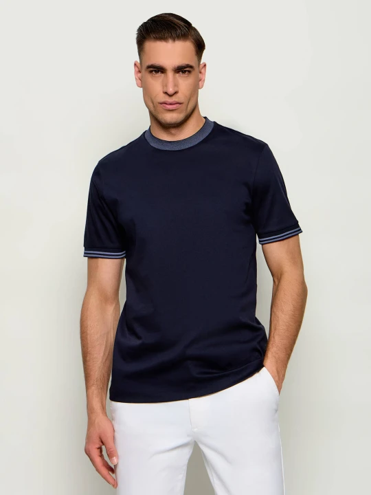 Zdjęcie produktu BOSS BLACK T-shirt H-Tessler | Slim Fit | mercerised granatowy
