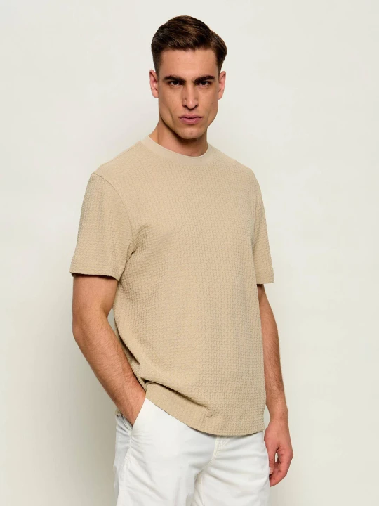 Zdjęcie produktu BOSS BLACK T-shirt H-Thompson 251 | Regular Fit | mercerised beżowy